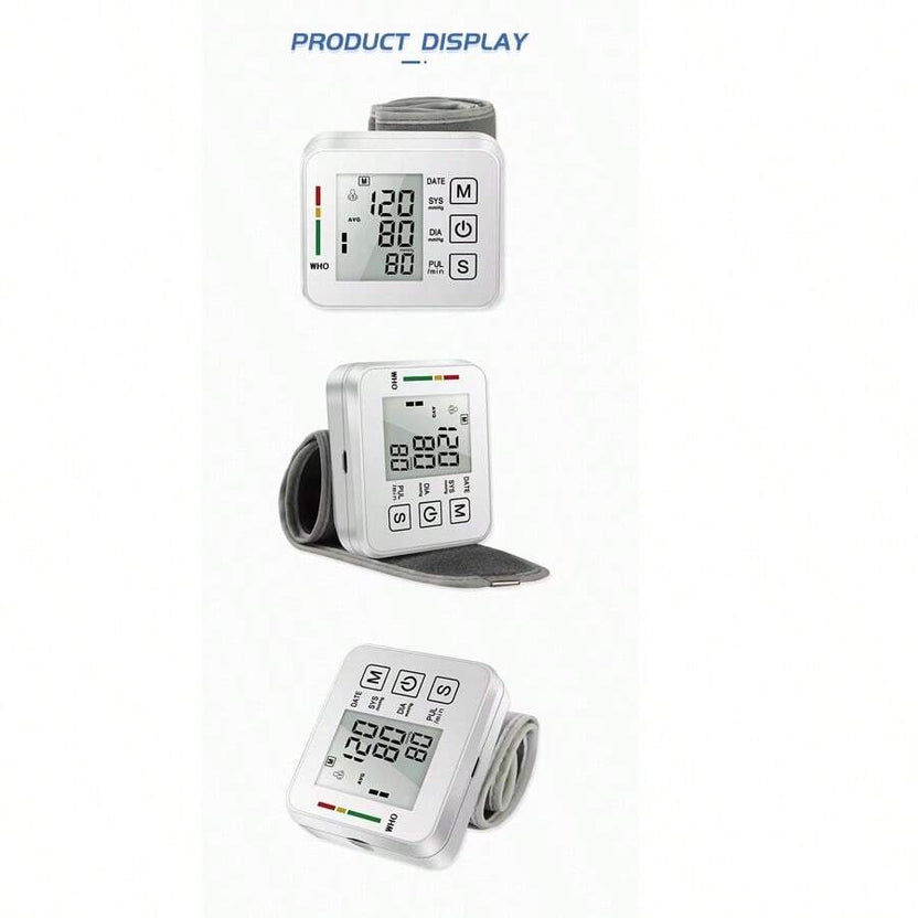 Ahorra un 50% - Monitor electrónico de presión arterial de muñeca con pantalla LCD