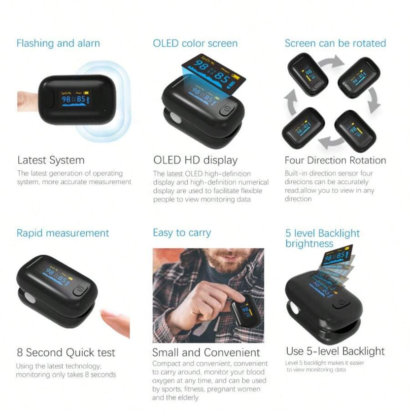 Ahorre un 50% - Oxímetro de pulso de dedo para uso doméstico