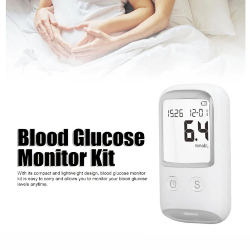 Kit de monitor de glucosa: incluye pantalla LCD, 25 tiras reactivas y 25 lancetas.